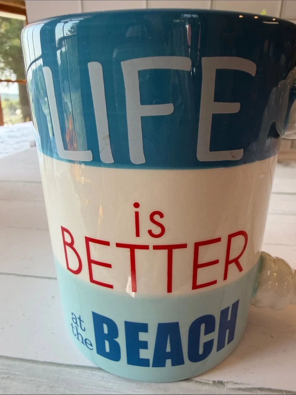 Pier 1”Life is Better at the Beach”Ceramic Coffee Mug